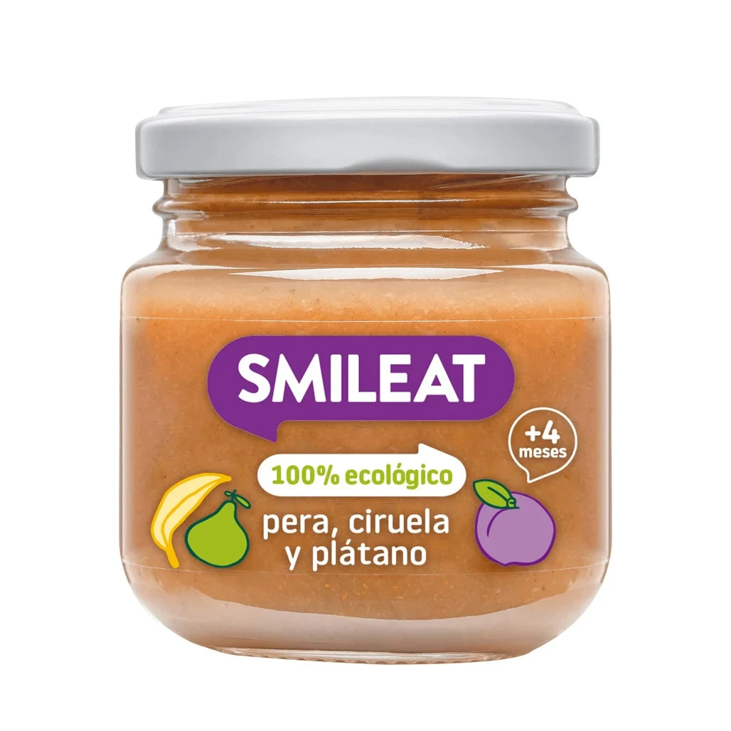 Smileat Piure organic din trei fructe, 6luni+, 130g