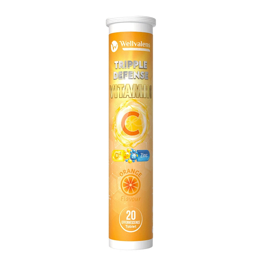 Wellvalens Triple Defense Vitamin табл. шипуч. N20