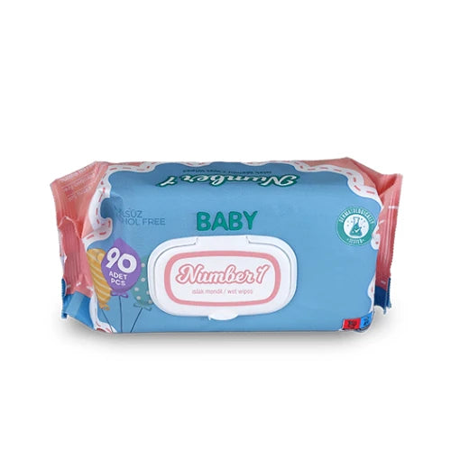 Number1 Baby Bear Влажные салфетки с крышкой N90