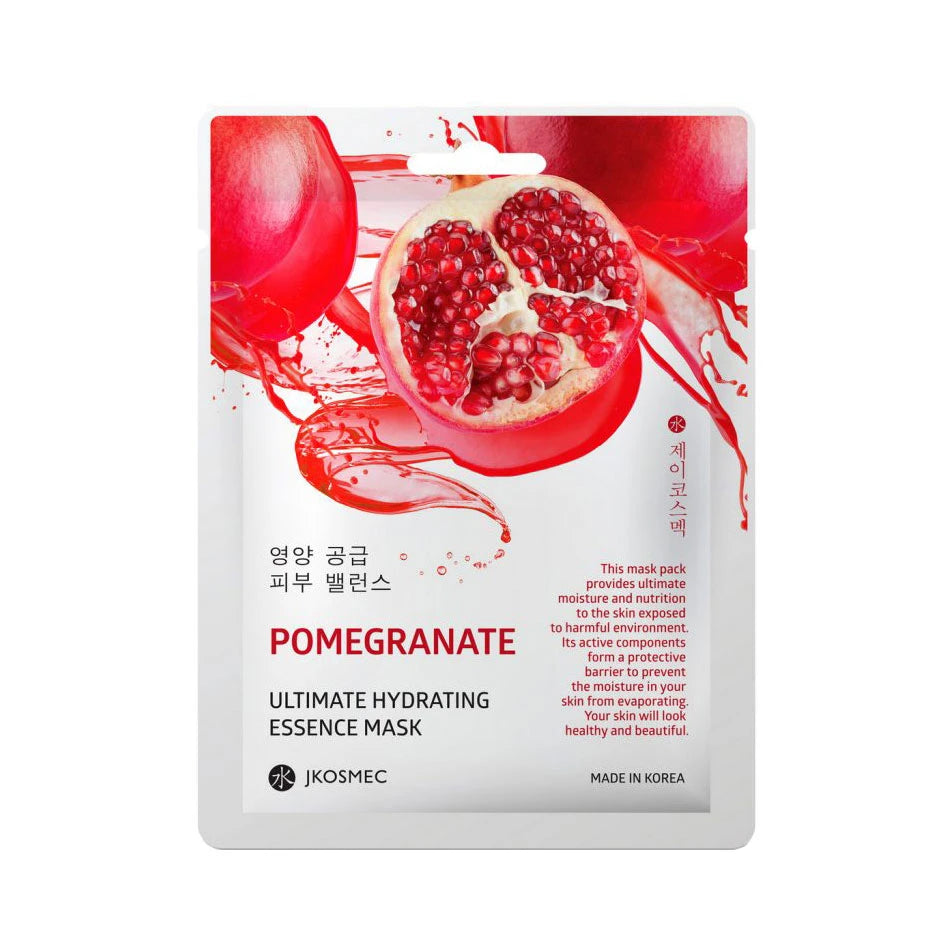JKOSMEC Masca pentru față din țesătura cu rodie, 25ml