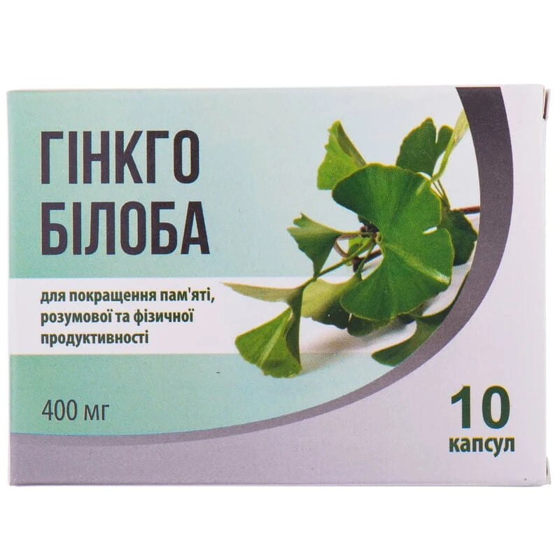 Ginkgo Biloba 400mg caps. N10