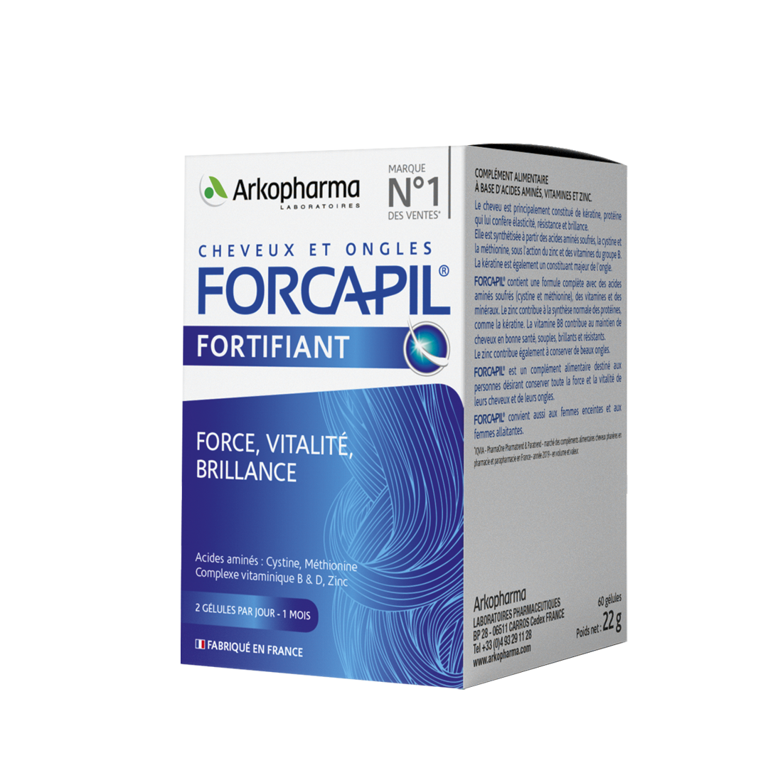 Forcapil Arkopharma, 60 capsule pentru par si unghii