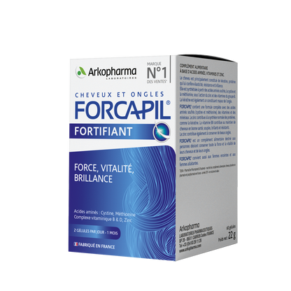 Forcapil Arkopharma, 60 capsule pentru par si unghii