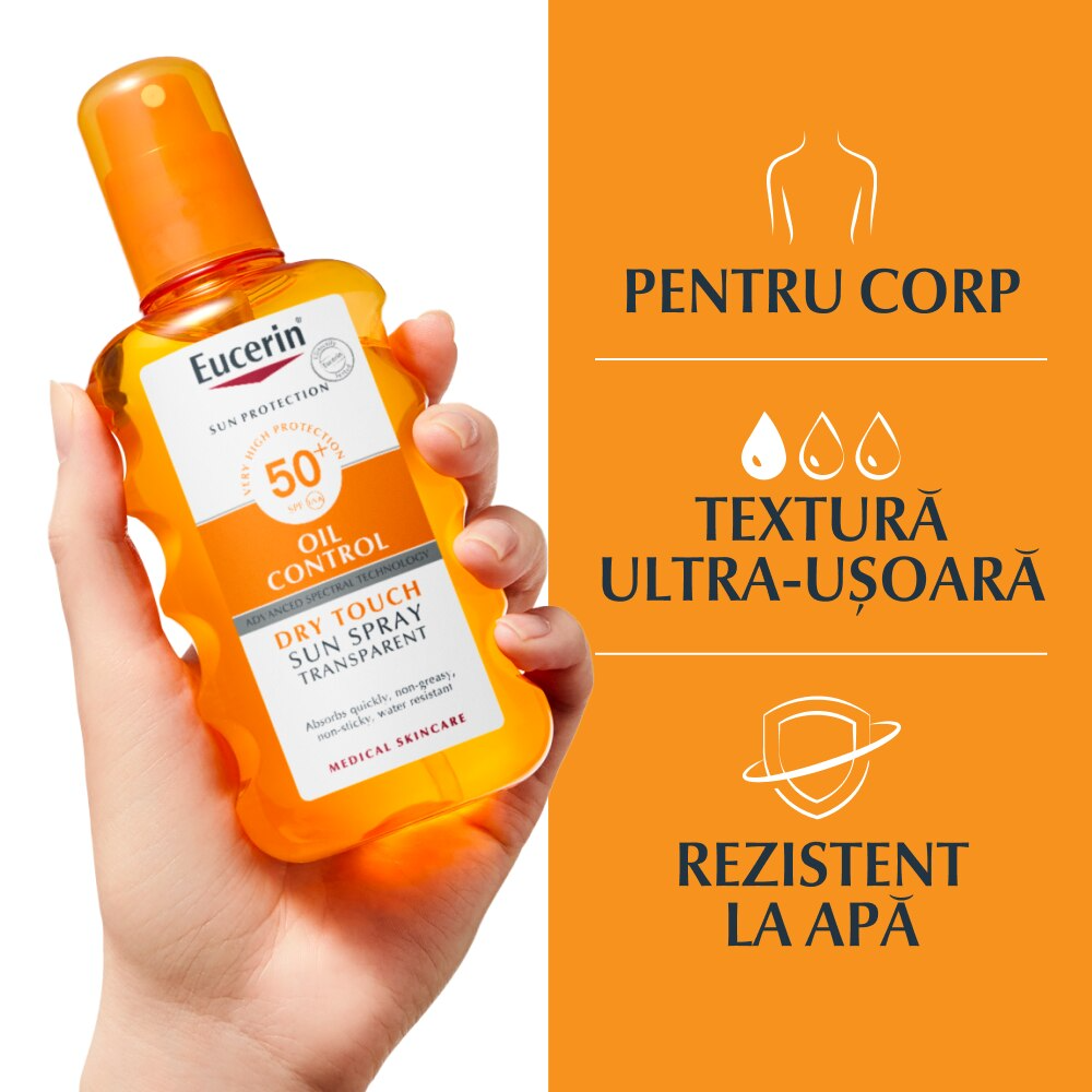 Eucerin Sun Oil Control Spray invizibil SPF 50+ 200ml
